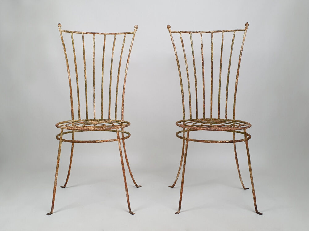 Pair of wrought iron antique Garden Chairs