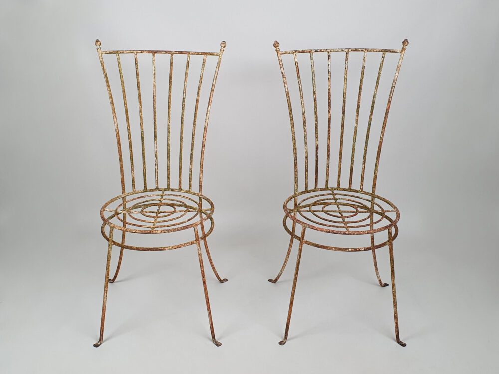 Pair of wrought iron antique Garden Chairs
