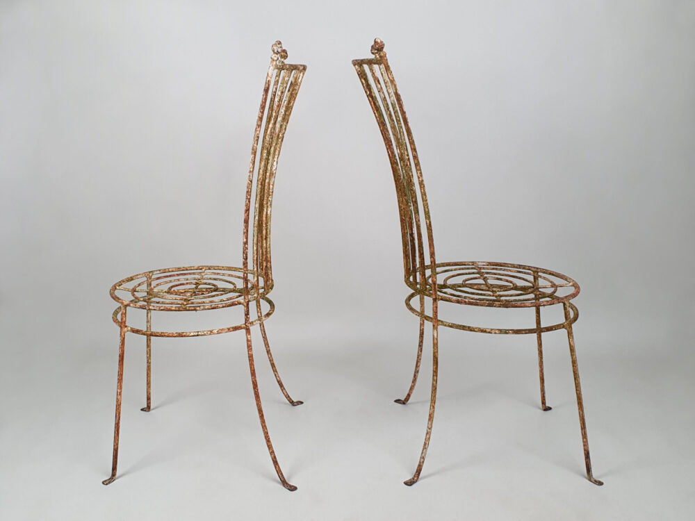 Pair of wrought iron antique Garden Chairs