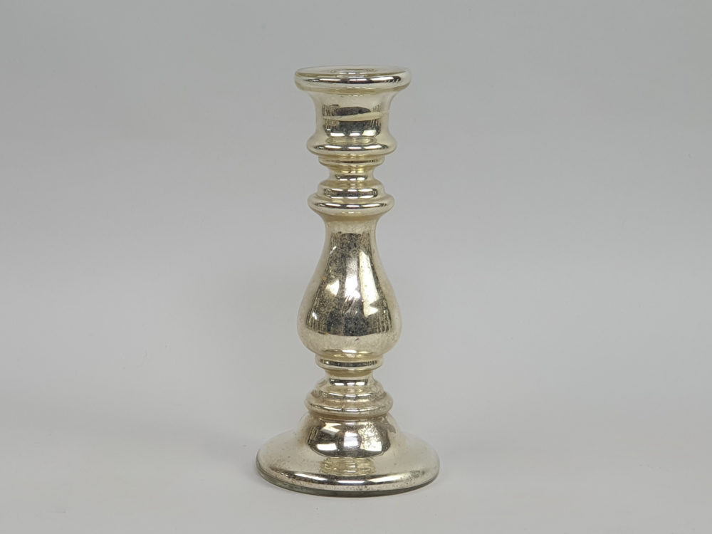 Pearlised 19th century antique mercury glass Candlestick Holder