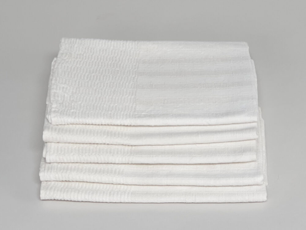Plain cream antique linen Irish Tea Towels