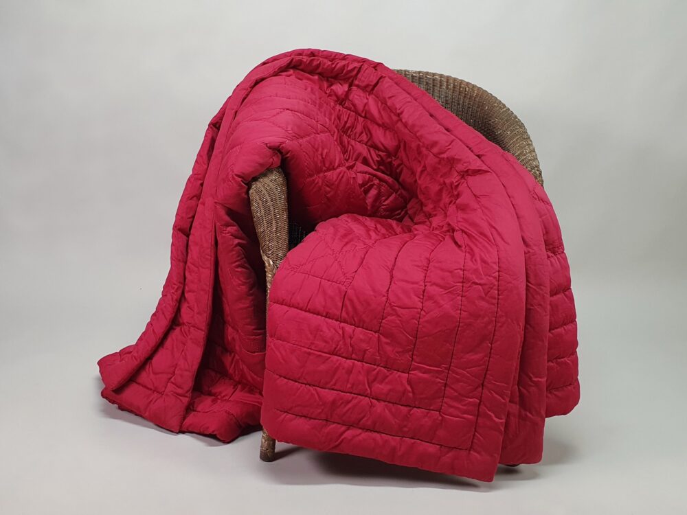 Red antique textile Quilt or Boutis