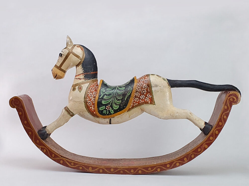 Rustic antique wooden Rocking Horse