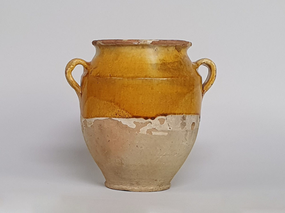 19th century antique Confit pot in a honey glaze