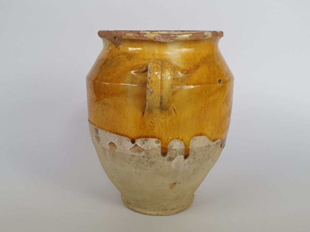 19th century antique Confit pot in a honey glaze