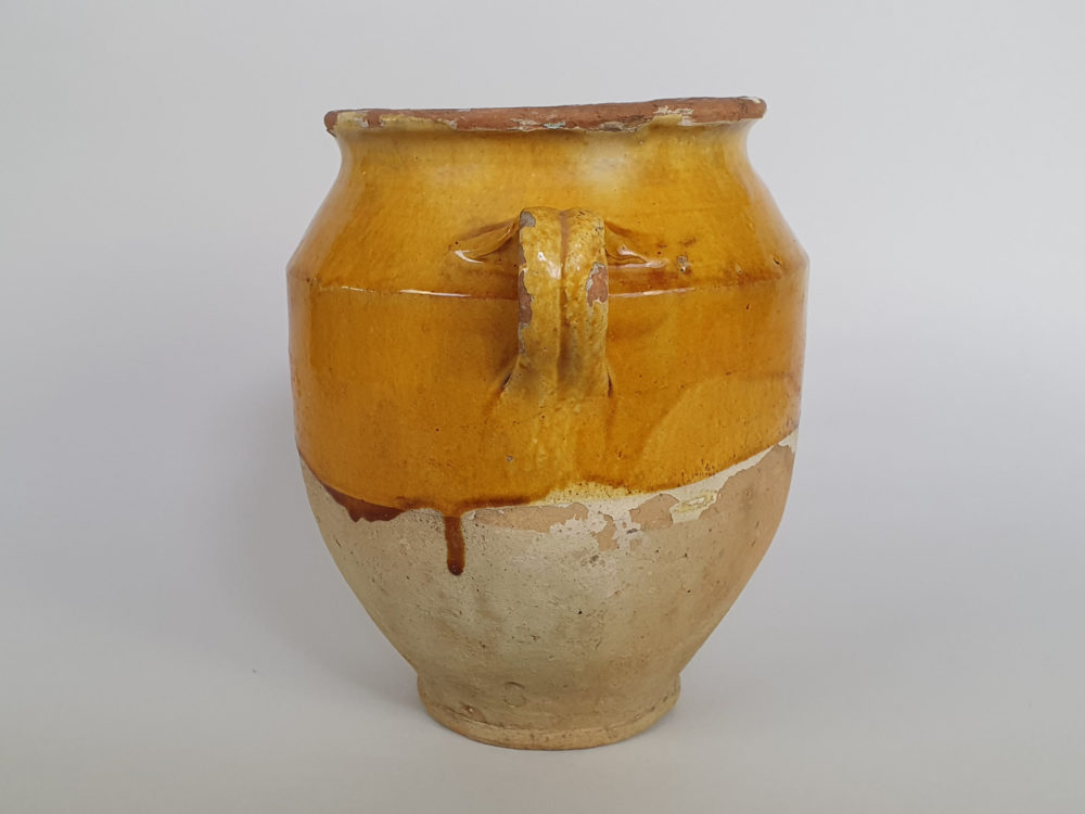 19th century antique Confit pot in a honey glaze