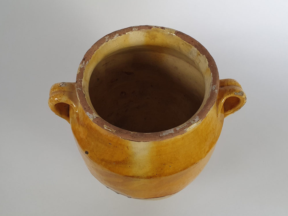 19th century antique Confit pot in a honey glaze