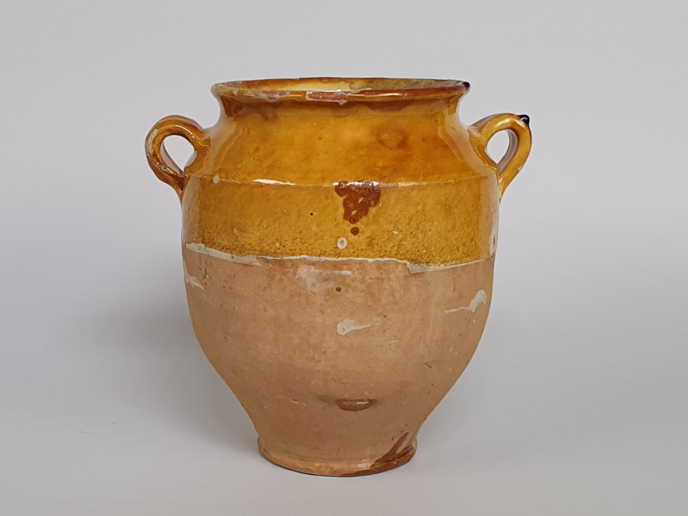 19th century antique Confit pot in a honey glaze