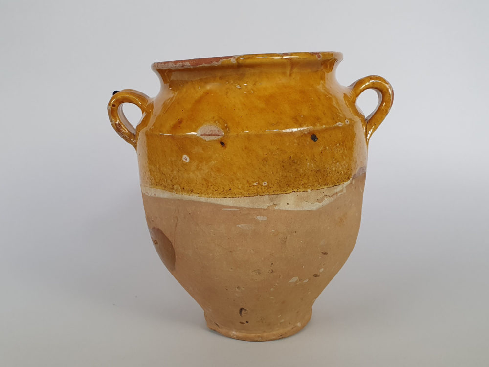 19th century antique Confit pot in a honey glaze