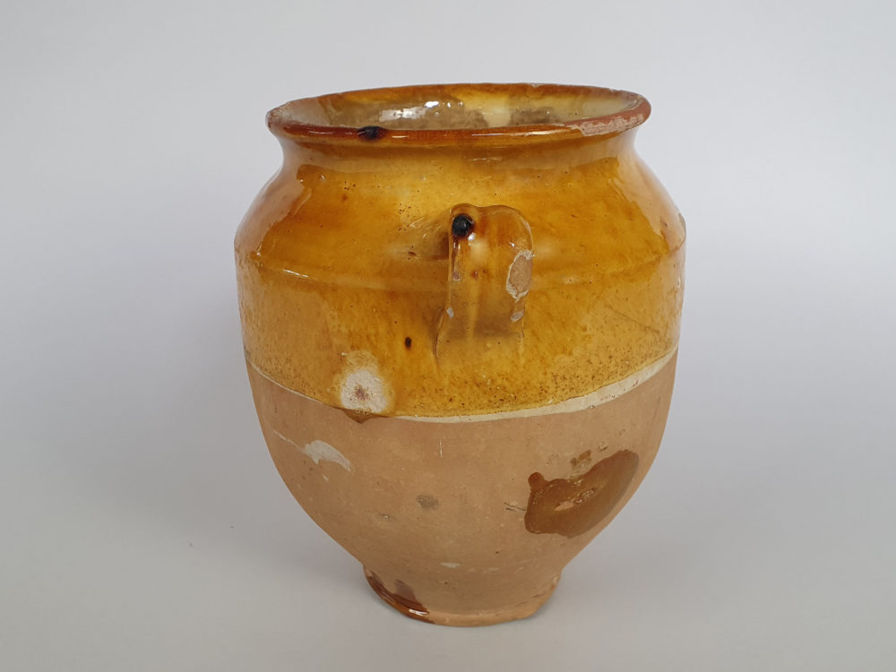 19th century antique Confit pot in a honey glaze