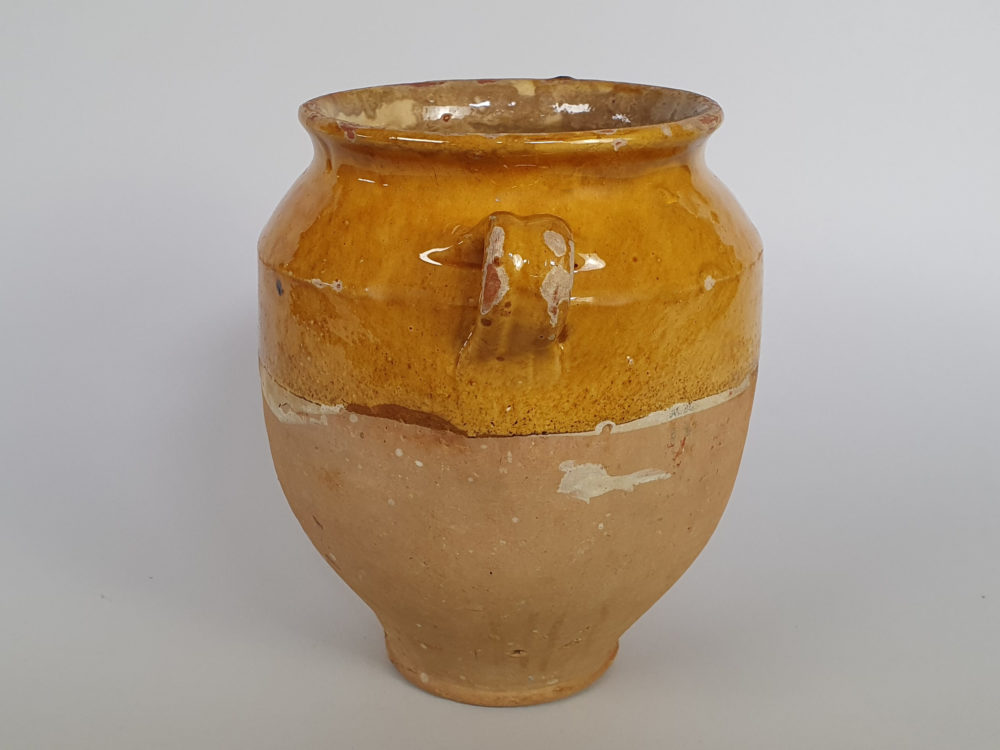 19th century antique Confit pot in a honey glaze