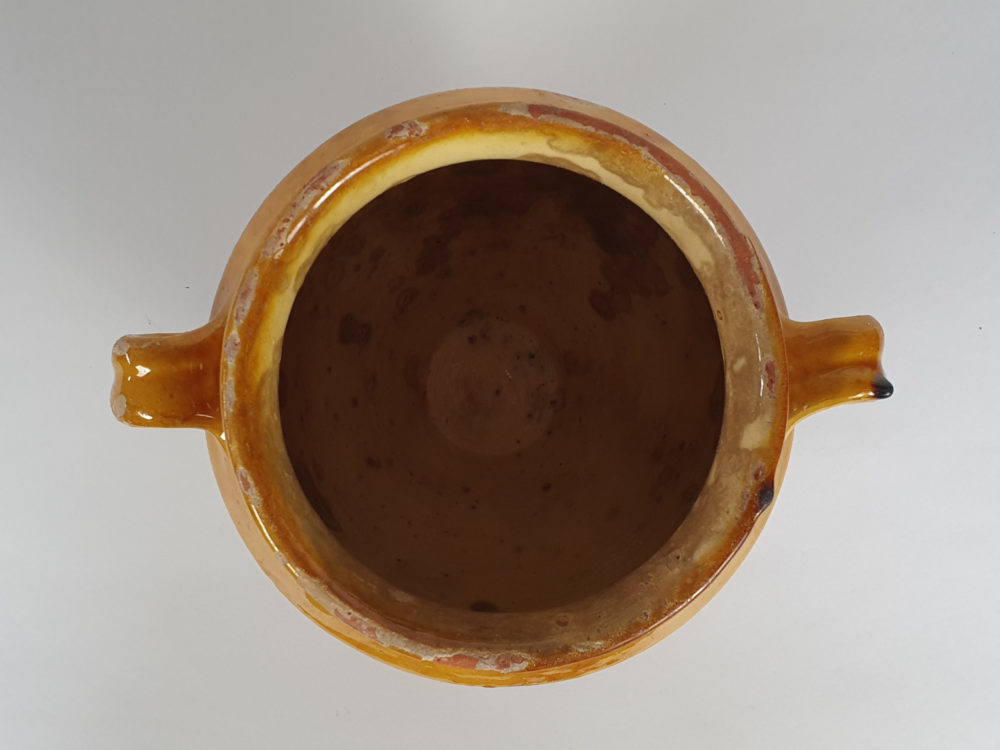 19th century antique Confit pot in a honey glaze