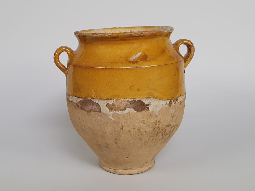 19th century antique Confit pot in a honey glaze