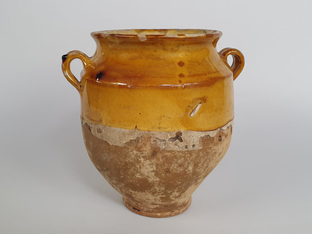 19th century antique Confit pot in a honey glaze
