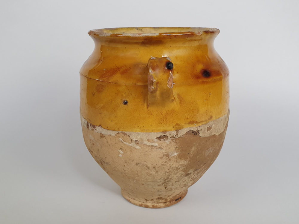19th century antique Confit pot in a honey glaze