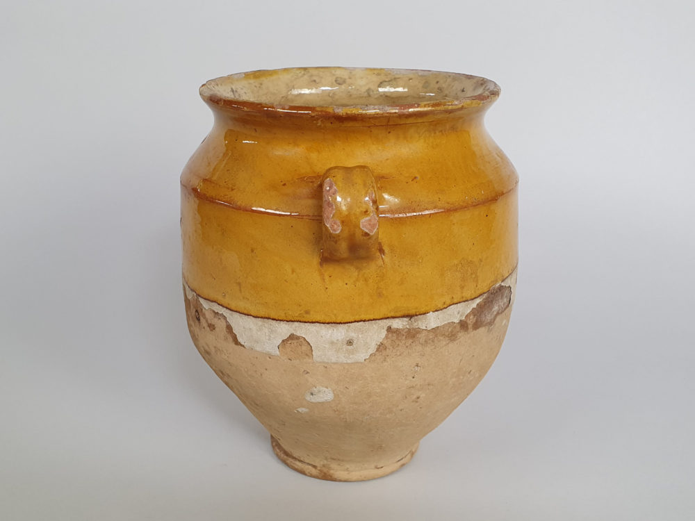 19th century antique Confit pot in a honey glaze