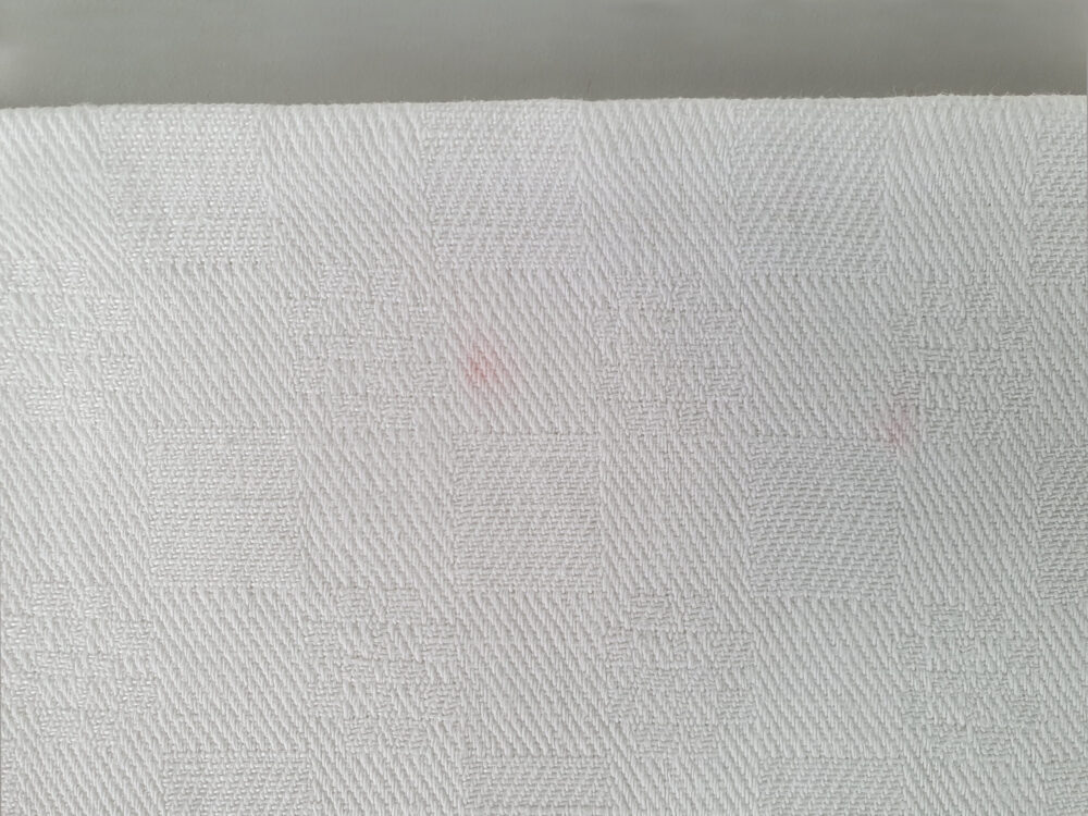 Set of 10 French Napkins or Serviettes with red antique embroidery monogrammed T E
