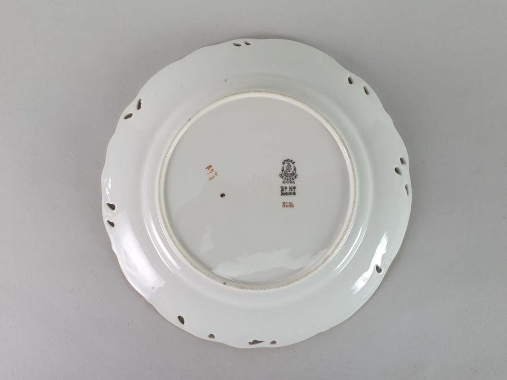 Six George Jones hand painted floral Side Plates