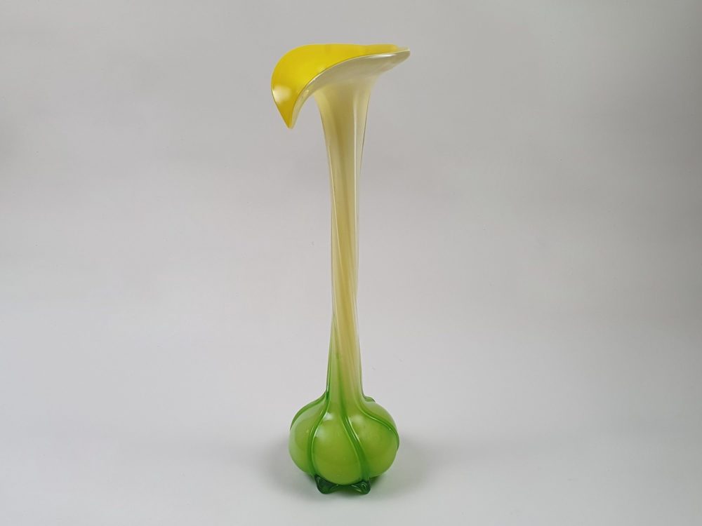 Tall antique murano petal glass Vase