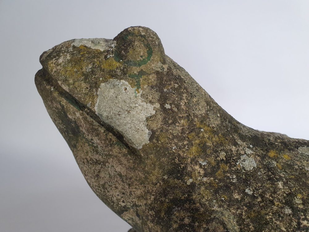 Toad antique Garden Ornament with wonderful patina