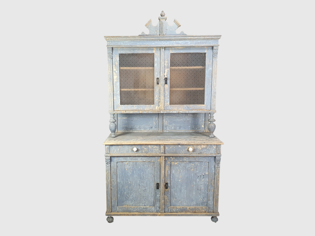 Antique Kitchen Dresser with original indigo blue paint