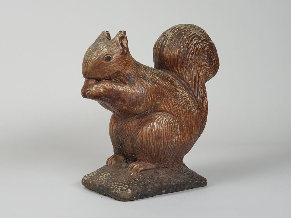 Unusual Squirrel antique garden Ornament, in original paint