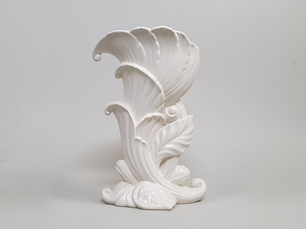 Vintage mid century white ceramic Beswick Vase
