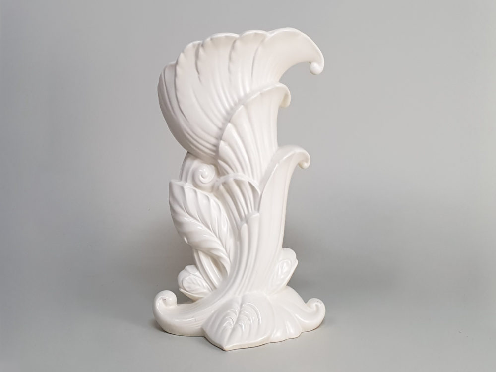 Vintage mid century white ceramic Beswick Vase