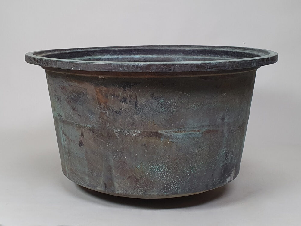 Well weathered large copper garden antique Planter