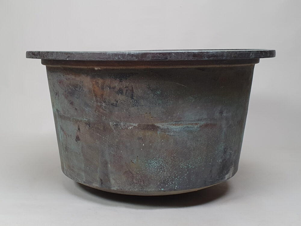 Well weathered large copper garden antique Planter