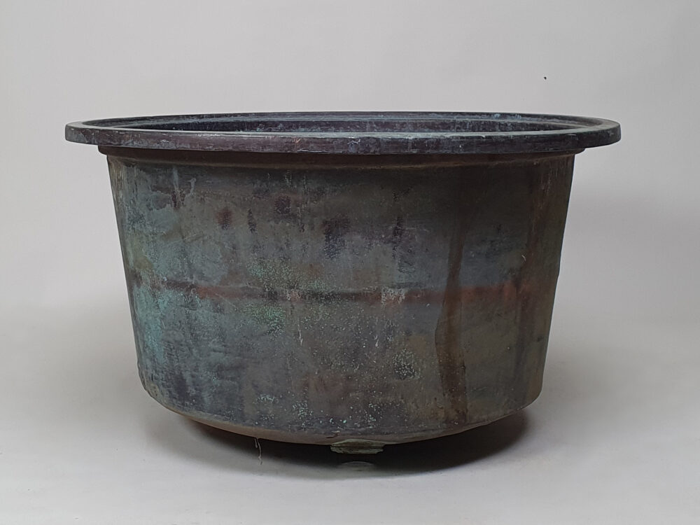 Well weathered large copper garden antique Planter