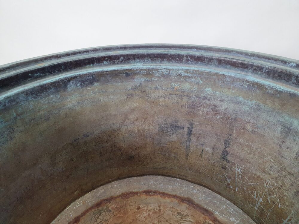 Well weathered large copper garden antique Planter