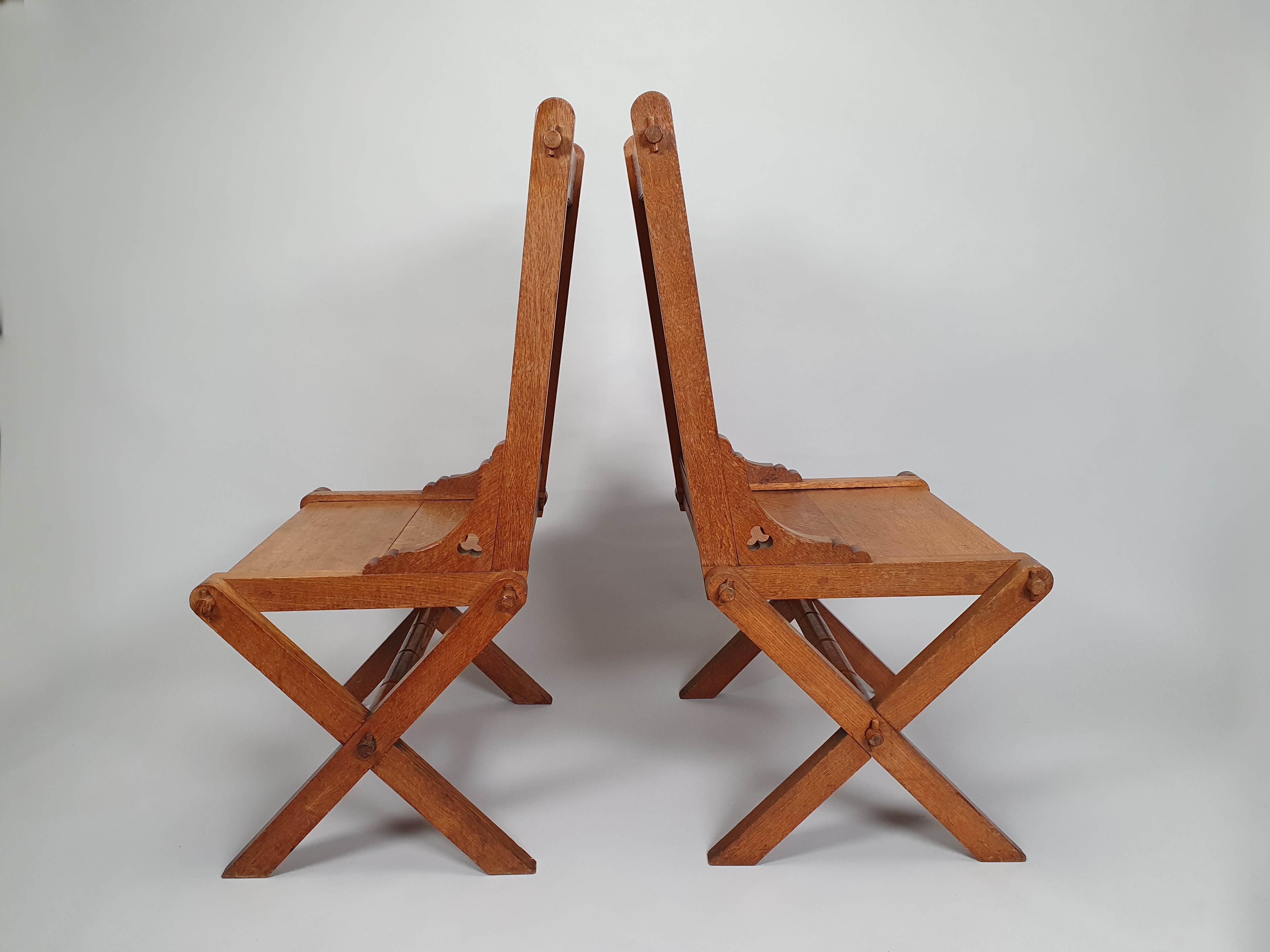Two oak Glastonbury chairs