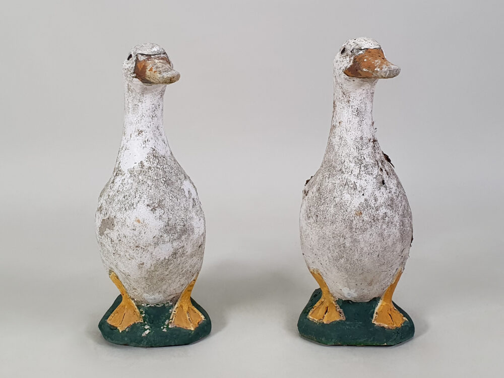 A pair of Geese antique garden Ornaments