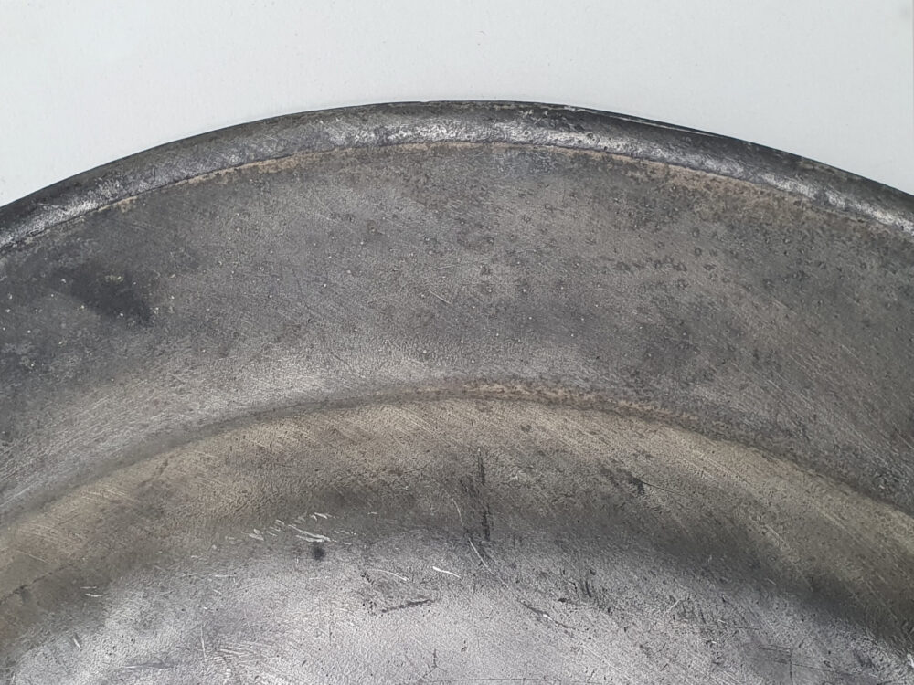 A pair of large antique Georgian 18th-century pewter Chargers