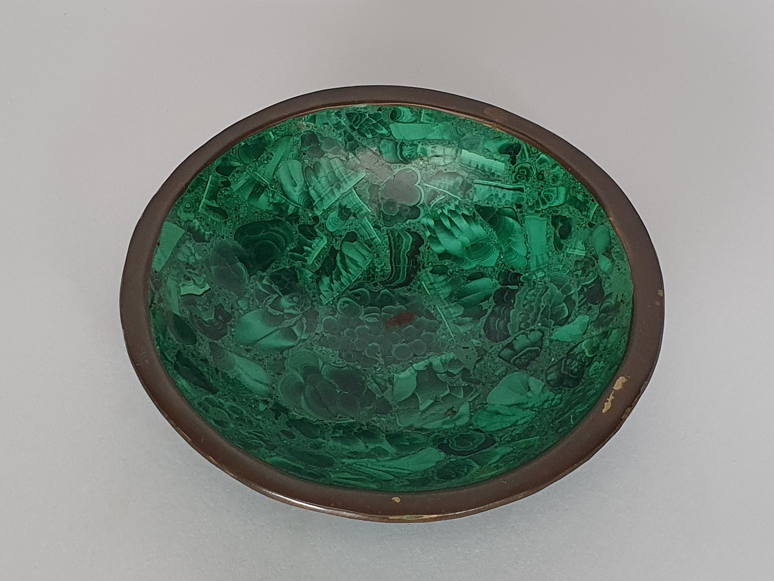 malachite dish wide shot