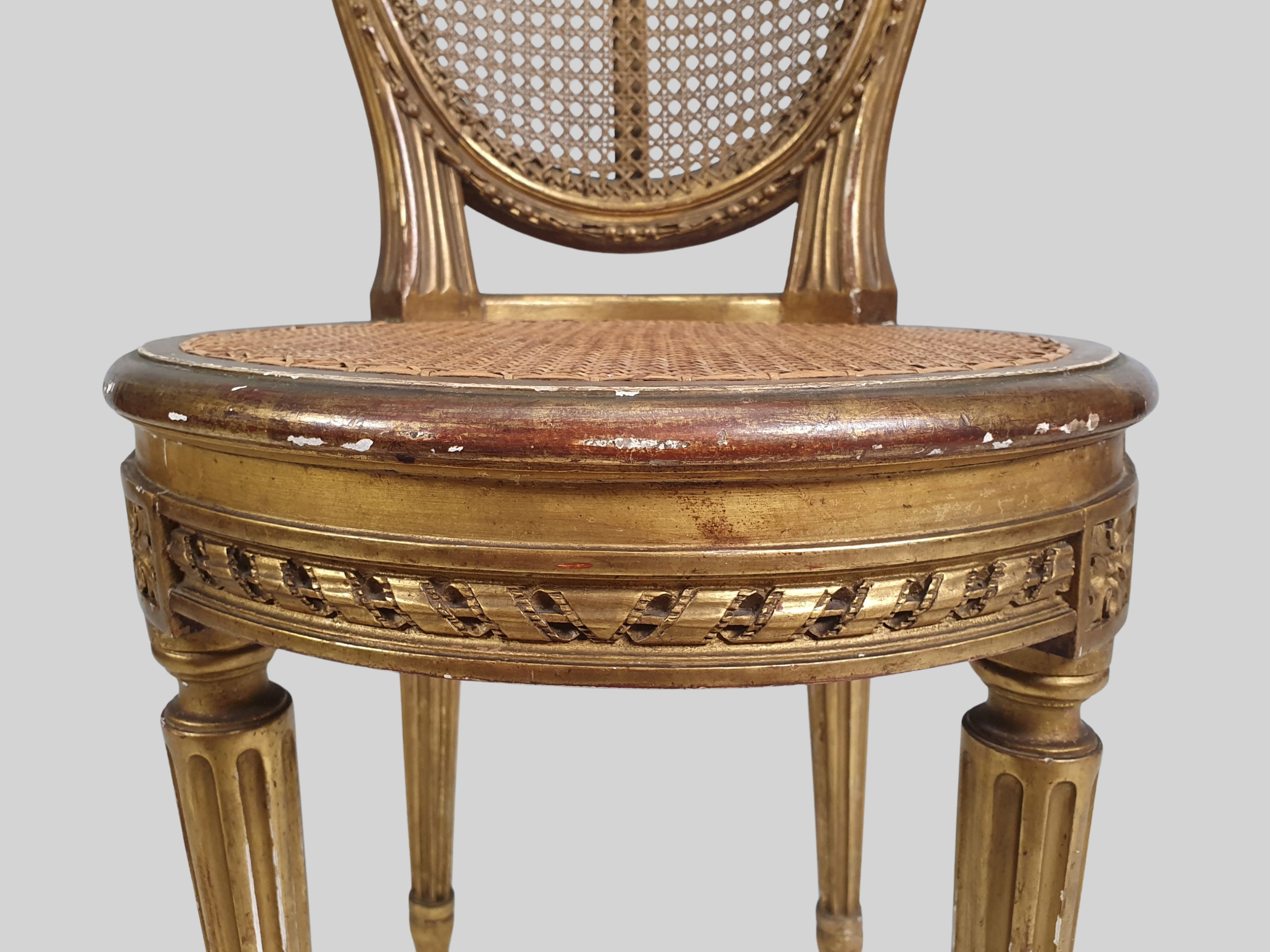 French chairs showing gesso