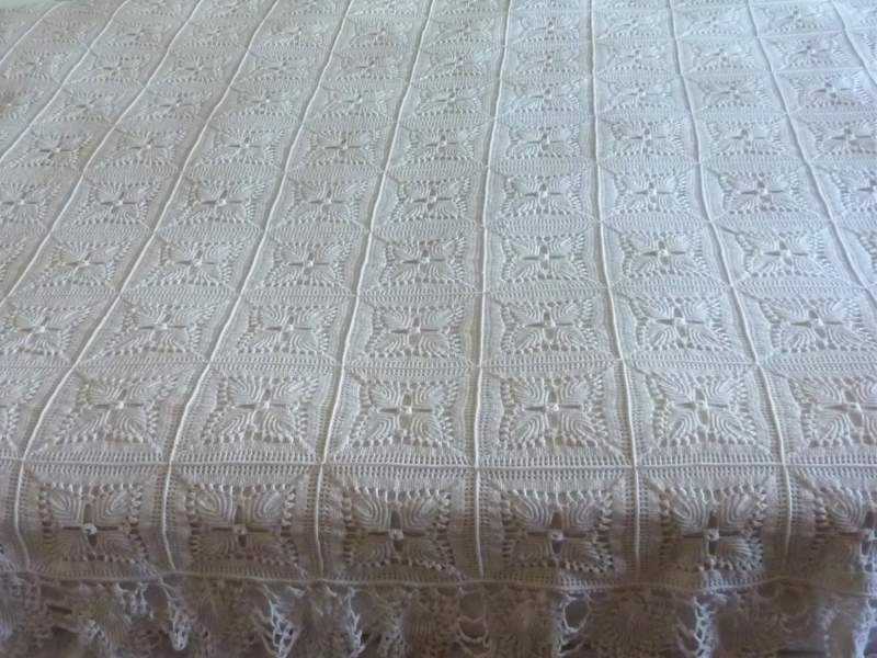 Bed Cover ~ Cotton, Crochet