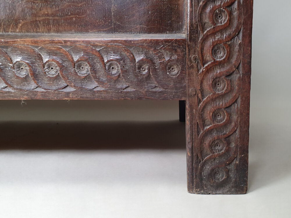 Antique 17th century carved oak Coffer