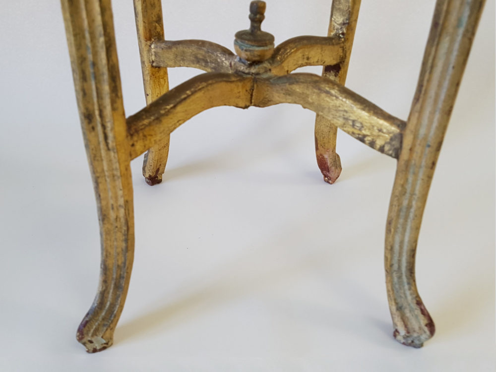 Antique 19th century decorative gilt wood Torchère