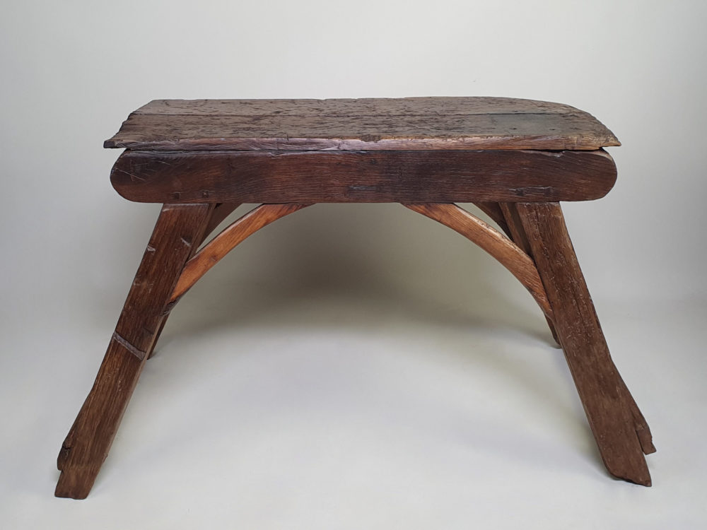 Antique 19th century rustic French oak Workbench