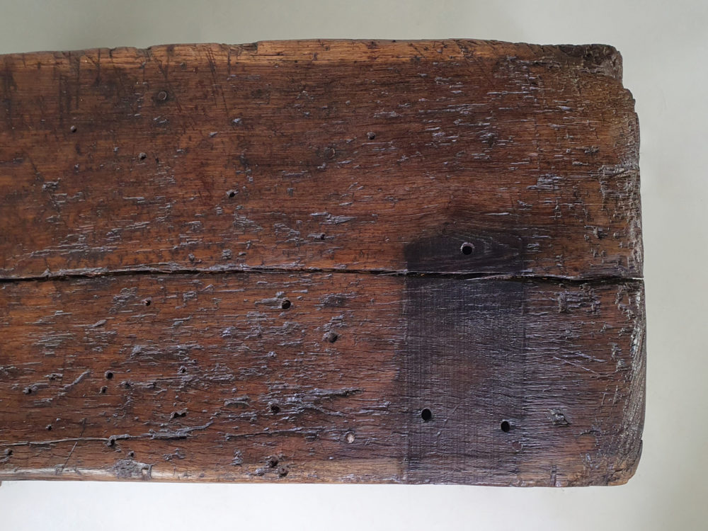 Antique 19th century rustic French oak Workbench