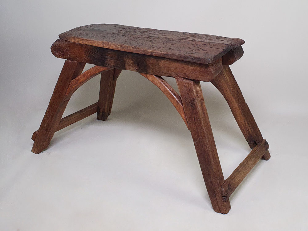 Antique 19th century rustic French oak Workbench