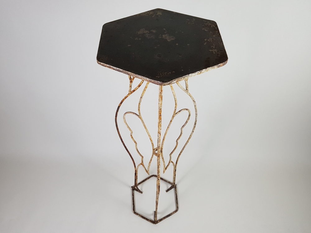 Antique Art Deco decorative Stand featuring sculpted swans