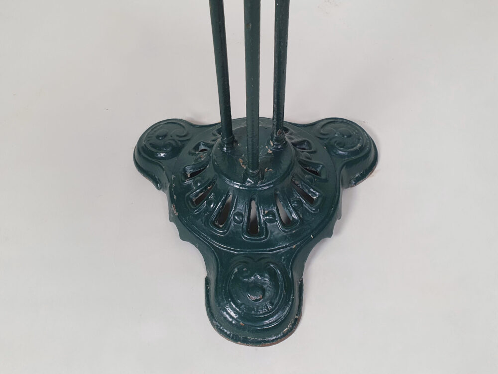 Antique Art Deco French Bistro Table in original green paint