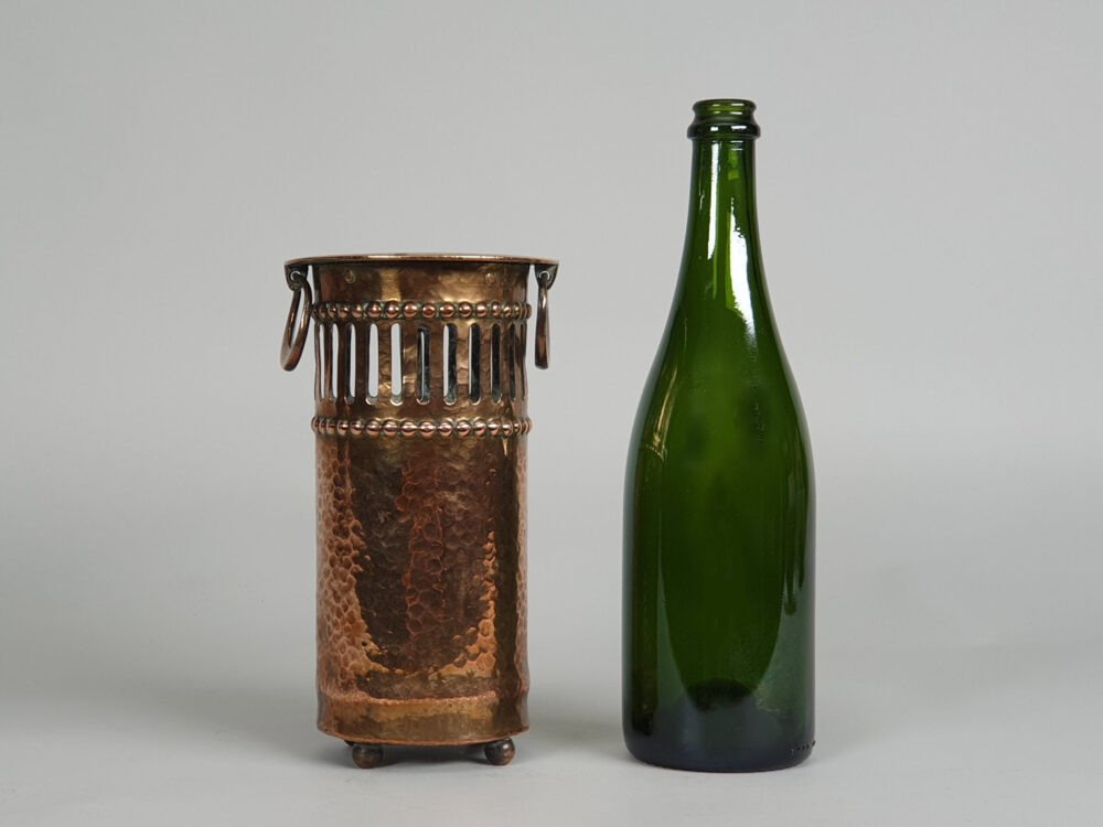 Antique Arts and Crafts hand beaten copper Wine Cooler