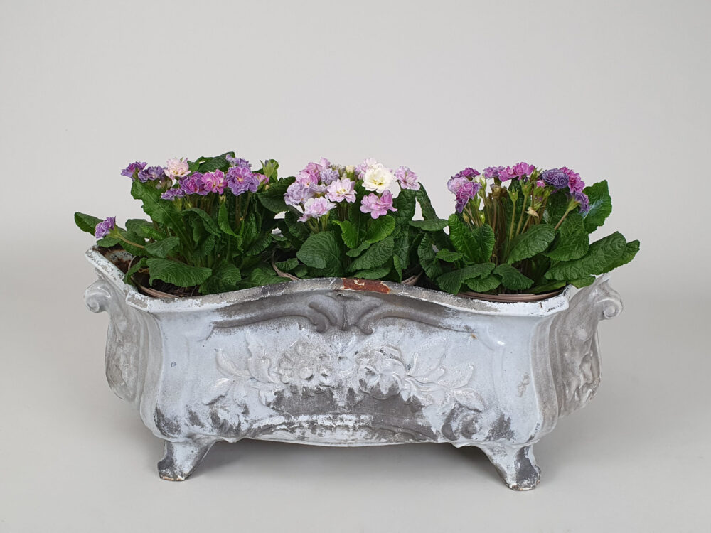 Antique cast iron garden Planter box or Jardiniere