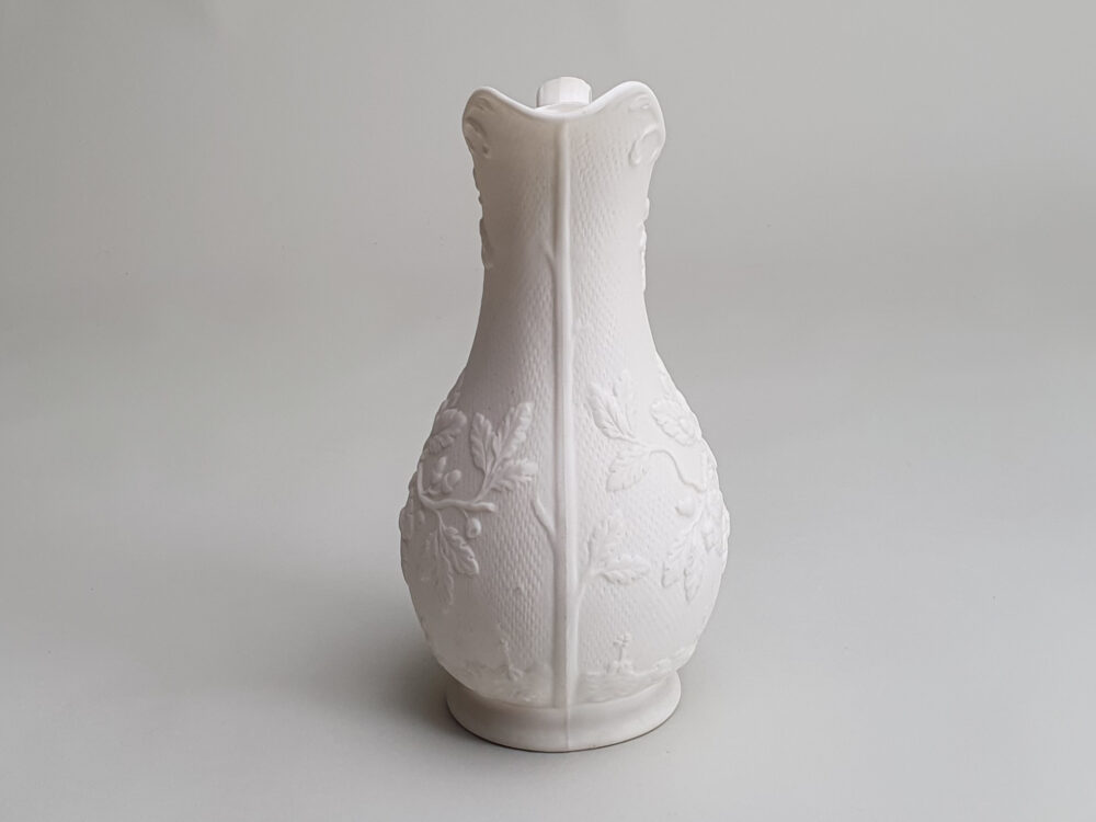 Antique ceramic Parian Jug with acorn and oak motif