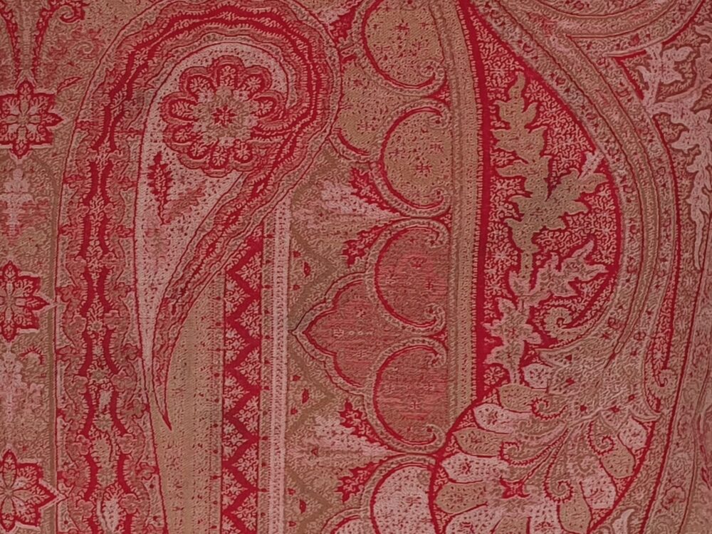 Antique Cushion made from Paisley Shawl