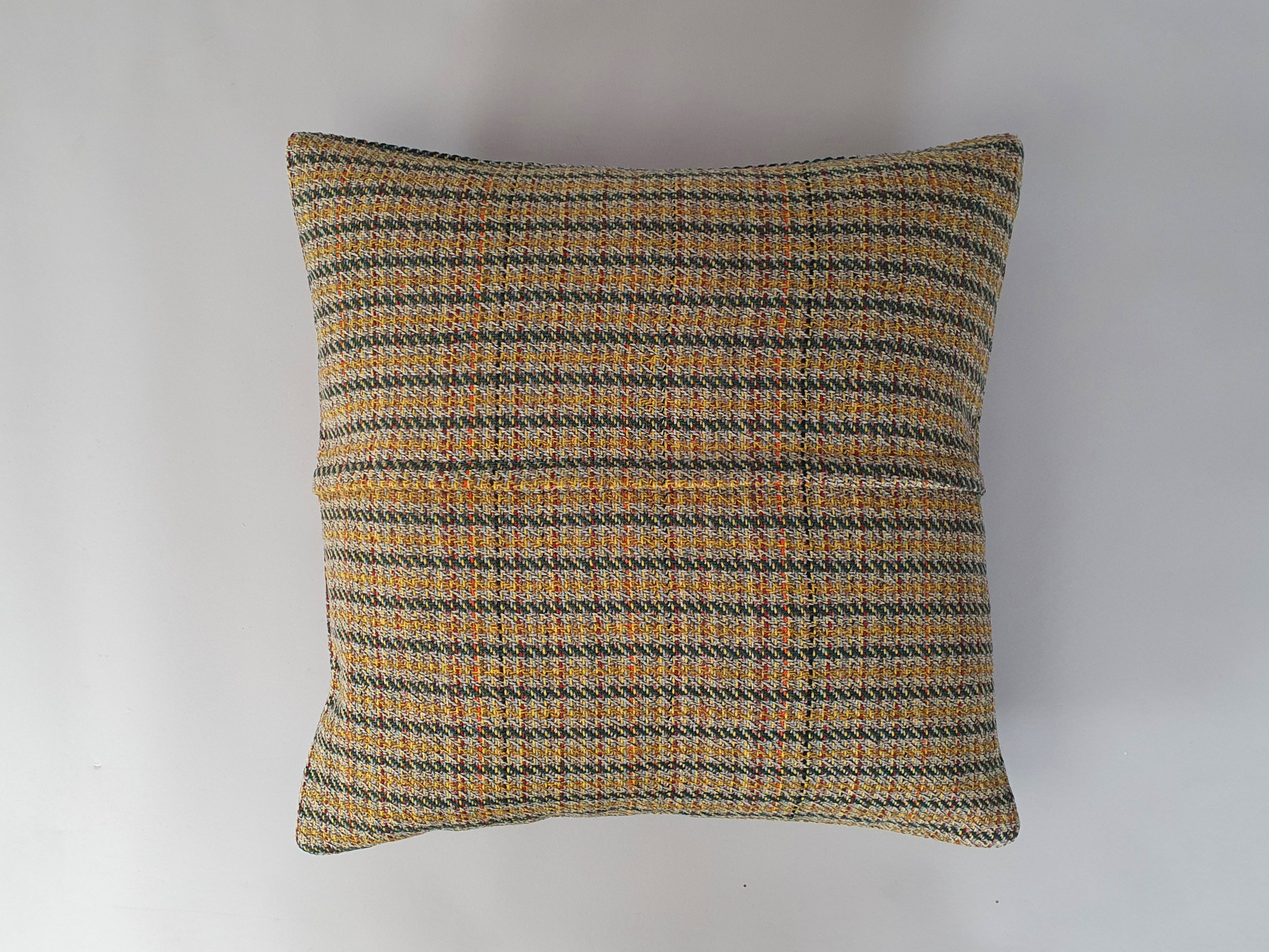 Antique Cushions in green wool Tweed
